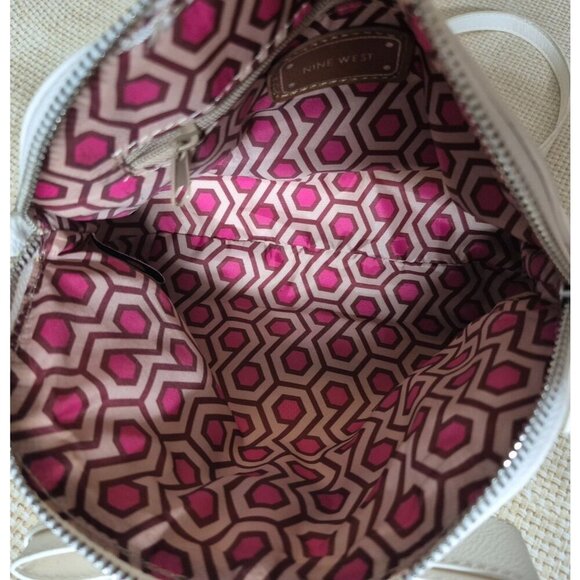 Nine West Coquette Mini Small Crossbody White with Front Bow Adjustable Straps - Picture 10 of 10